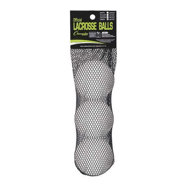 Champion Sports NOCSAE Lacrosse Ball Set, White, PK3 - LBW3SET