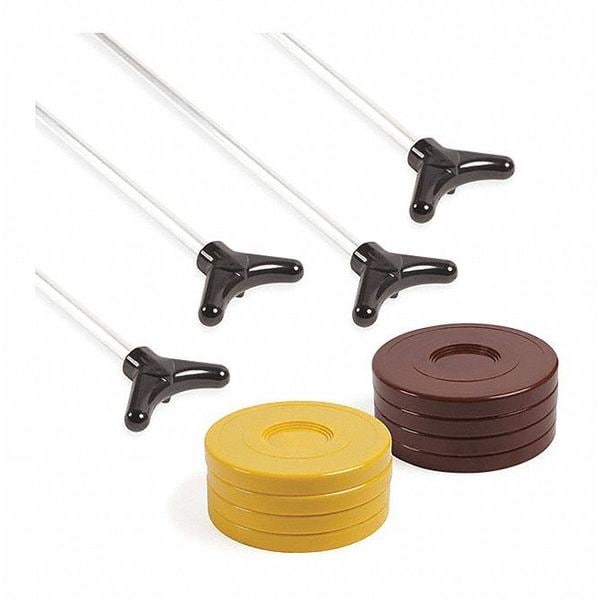 Champion Sports Shuffleboard Set, 4 Cue, 8 Plstc Dscs, PK12 - SBA10