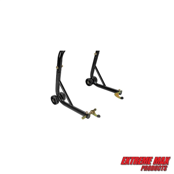 Extreme Max Extreme Max 5600.3223 Sport Bike Front & Rear Spool-Style Lift Stand with Triple Tree Attachment - 5600.3223