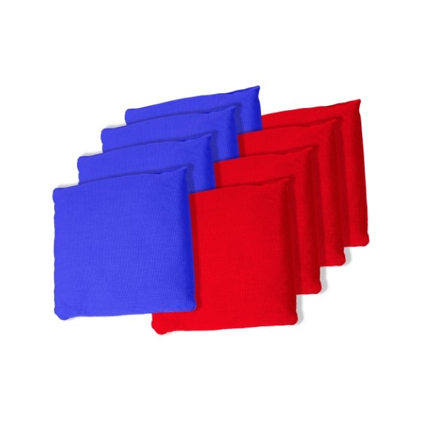 Toy Time Regulation Sized Cornhole Canvas Bag Set with Moisture Lining for Kids/Adults (8-pack, Blue/Red) - 475884FHW