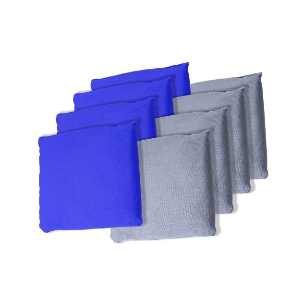 Toy Time Regulation Sized Cornhole Canvas Bag Set with Moisture Lining for Kids/Adults (8-pack, Blue/Gray) - 131293AIL
