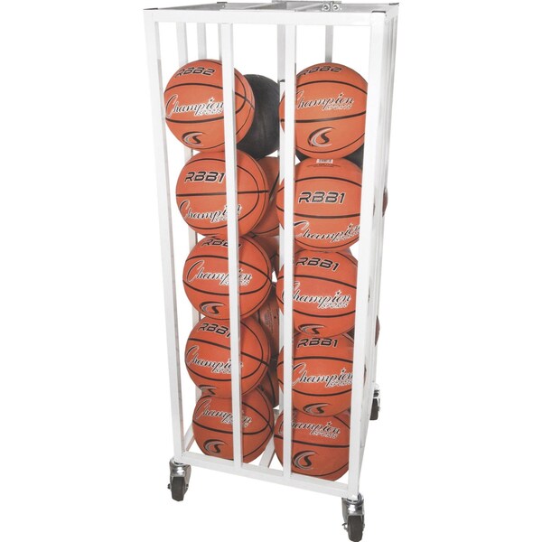 Champion Sports Vertical Ball Cage, Lockable, Up to 20 - 20BC