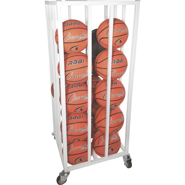 Champion Sports Vertical Ball Cage, Lockable, Up to 20 - 20BC
