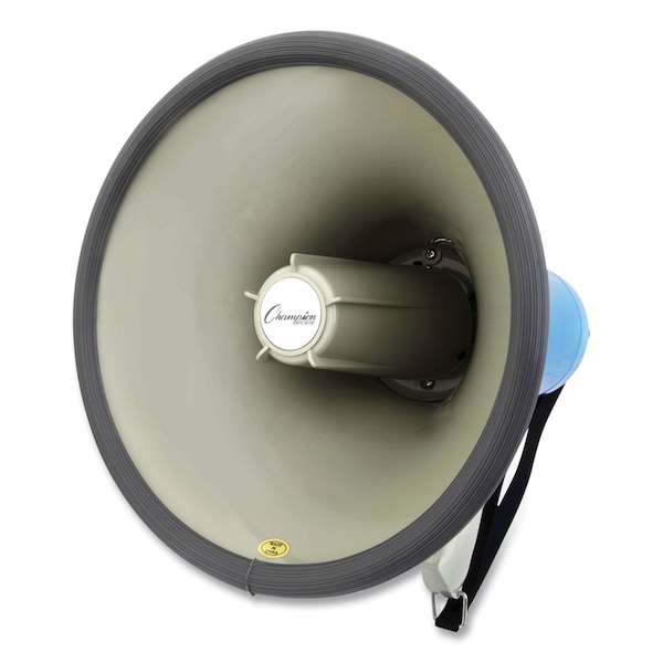 Champion Sports Megaphone, 12 W to 25 W, 1,000 yds Range, White/Blue - MP12W