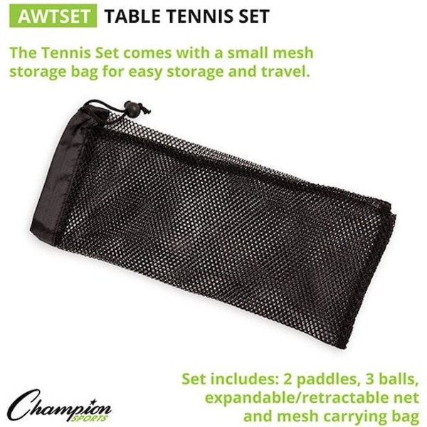 Champion Sports Anywhere Table Tennis Set - AWTSET