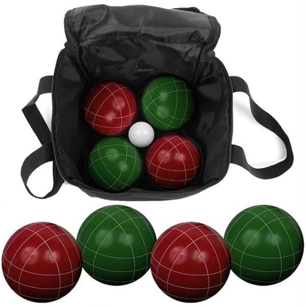 Olympian Athlete 9 Piece Bocce Ball Set With Easy Carry Nylon Bag - OL3748359