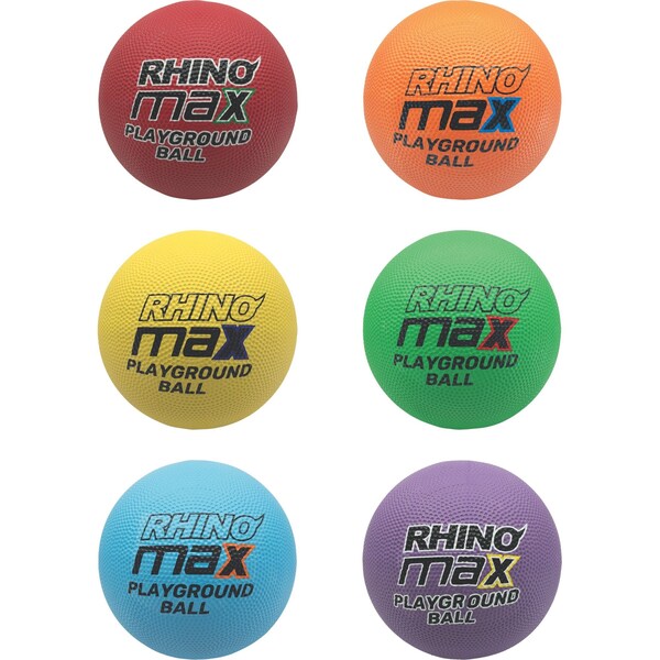 Champion Sports Rhino Skin Max Playgrd Ball, Colors, PK6 - RMXPGSET