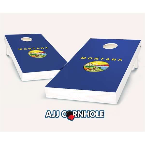 Mkf Collection By Mia K. Farrow Montana Flag Theme Cornhole Set with Bags - 8 x 24 x 48 in. - 107-MONTANAFLAG