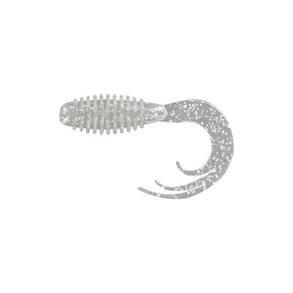 Bola 2 in. Ring Triple Tip Grub Glow Silver Fishing Lure, 10PK - BO2977084