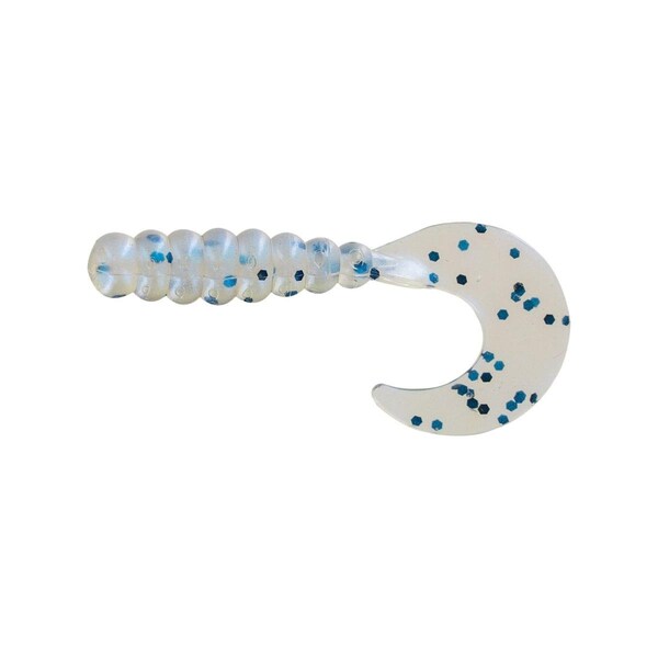 Big Bite Baits 2 in. Fat Grub Blue Pearl Pepper Fishing Lure, 10PK - FG202