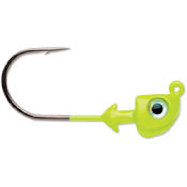 Green Arrow Equipment 0.06 oz Darter Jig Head, Chartreuse, 4PK - GR2984680