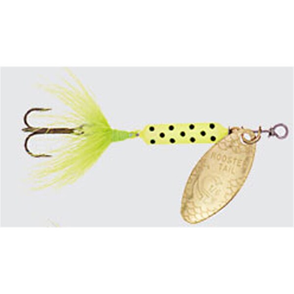 Yakima Rooster Tails 0.12 oz Original Rooster Tail, Chartreuse Dalmation - 208-CHDA
