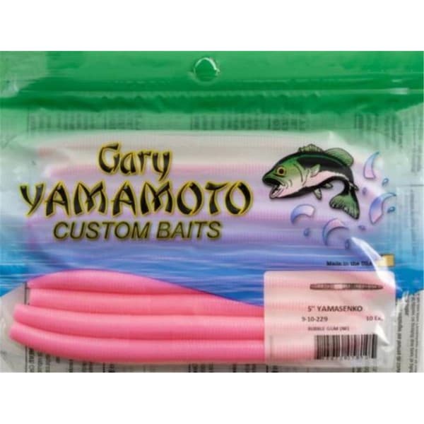 Yamamoto 5 in. Senko Bubblegum Fishing Lure, 10PK - YAM-9-10-229