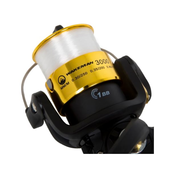 Leisure Sports Fishing Rod and Reel Combo, Spinning Reel Pole, Gear for Bass, Trout Fishing, Gold, Strike Series - 914171PJA