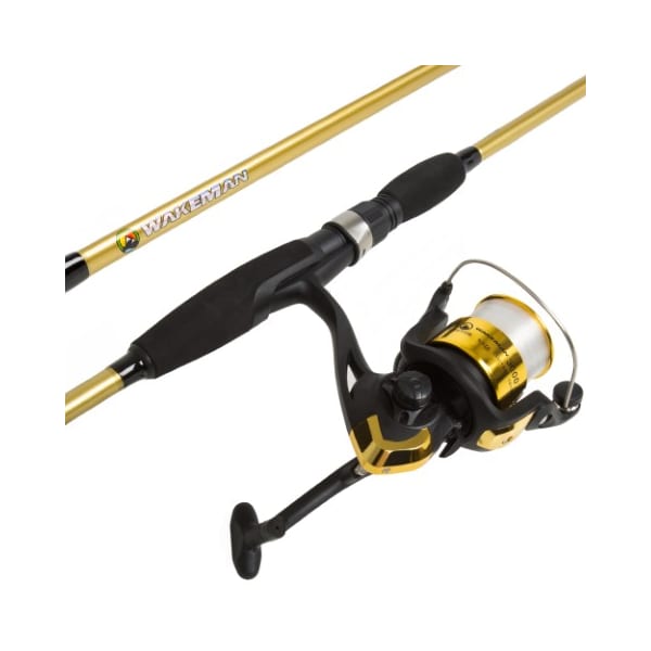 Leisure Sports Fishing Rod and Reel Combo, Spinning Reel Pole, Gear for Bass, Trout Fishing, Gold, Strike Series - 914171PJA