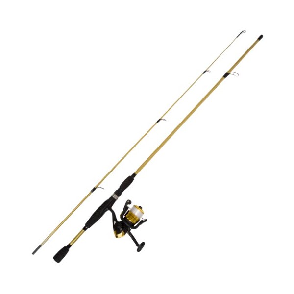 Leisure Sports Fishing Rod and Reel Combo, Spinning Reel Pole, Gear for Bass, Trout Fishing, Gold, Strike Series - 914171PJA