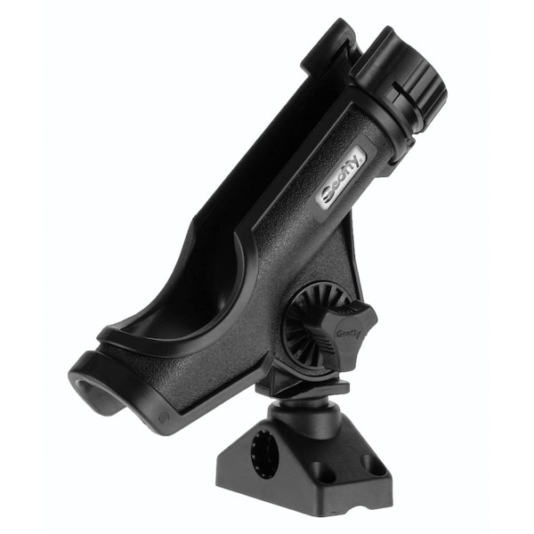Scotty Scotty 0230-BK Powerlock Rod Holder with 241 Side/Deck Mount - Black - 0230-BK