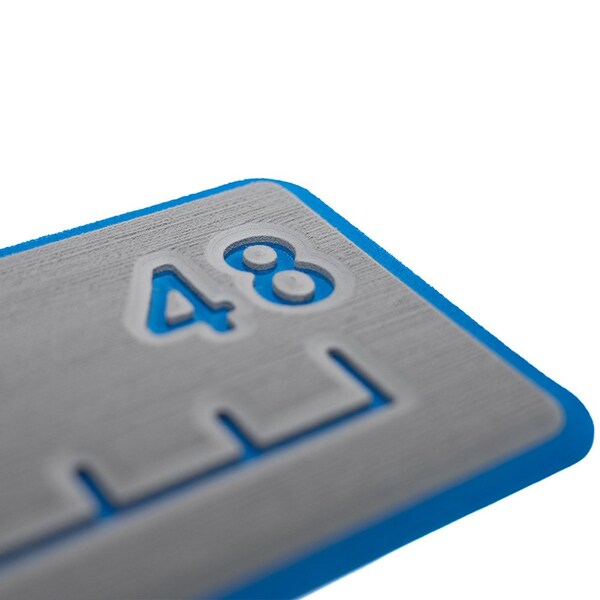 Seadek 48 Routed Ruler - 6mm - Brushed Texture - Storm Grey/Bimini Blue - 53584-18363