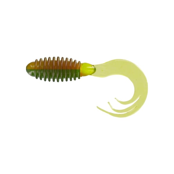 Bola 2 in. Ring Triple Tip Grub Green Weenie Fishing Lure, 10PK - BO2983161