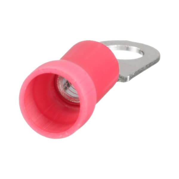 Panduit 8 AWG Vinyl Ring Terminal 1/4" Stud PK200, Max. Voltage: 600V - PV8-14RX-TY