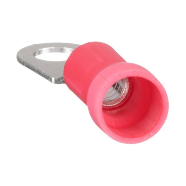Panduit 8 AWG Vinyl Ring Terminal 1/4" Stud PK200, Max. Voltage: 600V - PV8-14RX-TY