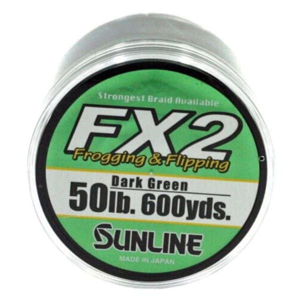 Sunline 80 lbs x 230 Yard FX2 Braid Fishing Line, Dark Green & Blue - 63039862