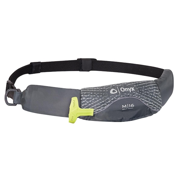 Onyx Outdoor M-16 Manual Inflatable Belt Pack, Grey - ON82302