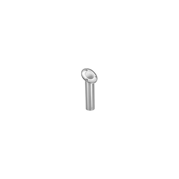 Attwood Rod Holder Flush Mount Stainless Steel 30 Degree White Open End - 66362W7