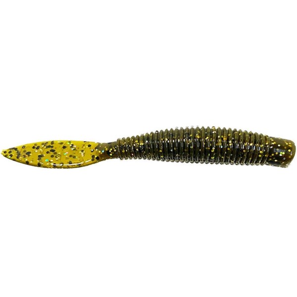 Missile Baits 3.25 in. Ned Bomb Green & Pumpkin Flash Fishing Lure, 10PK - MBNB325-GPF