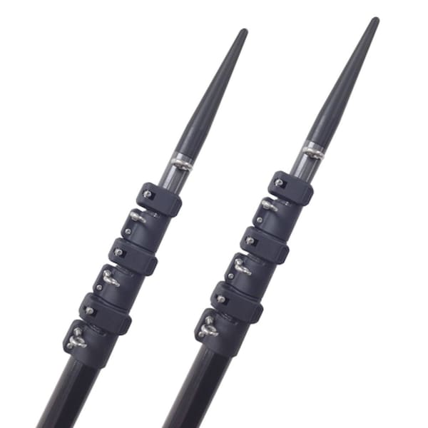 Lees Tackle Lees 18ft Telescoping Carbon Fiber Outrigger Poles Sidewinder Mount - CT3918