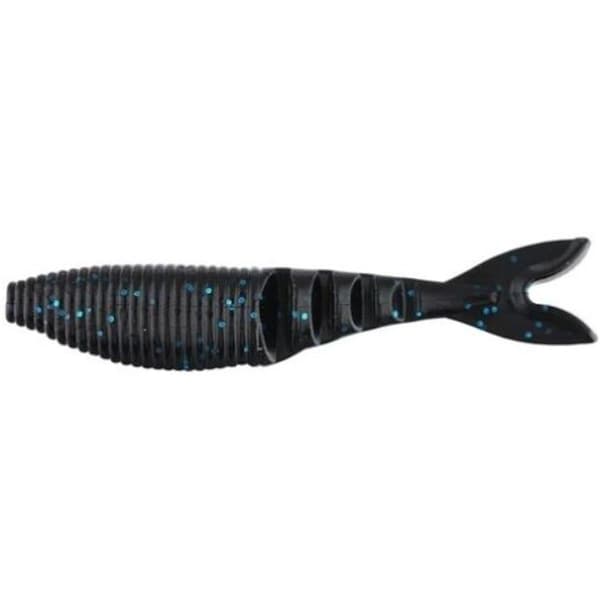 Yamamoto 4 in. Zako Black Fishing Lure with Large Blue Flake, 6PK - YAM-134-06-02