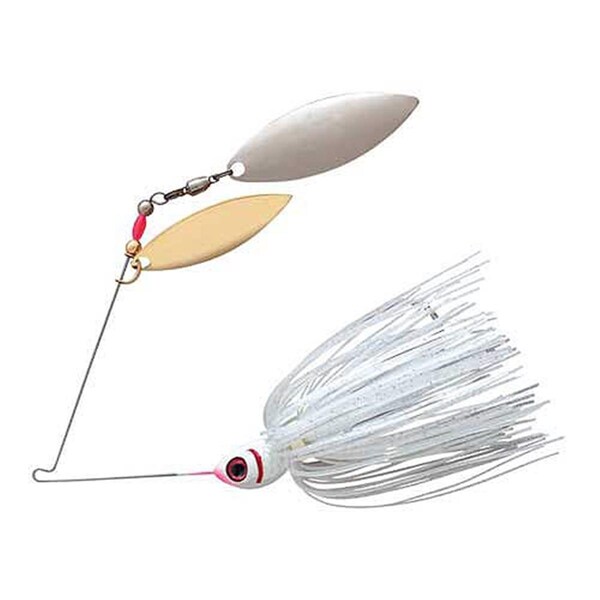 Pradco Lures Booyah Double Willow Spinner bait, 0.5 oz. - Satin Silver Glimmer - BYBW12-636