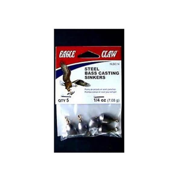 Big Rock Sports 0.25 oz Non-Lead Steel Bass Casting Sinker, 5PK - 256861