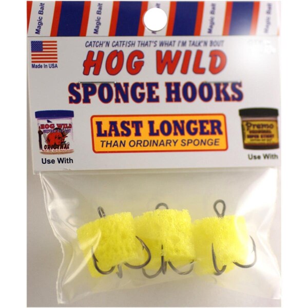 Omnisports Treble Hog Wild Sponge Hooks - Size 6, 3PK - OM3519111