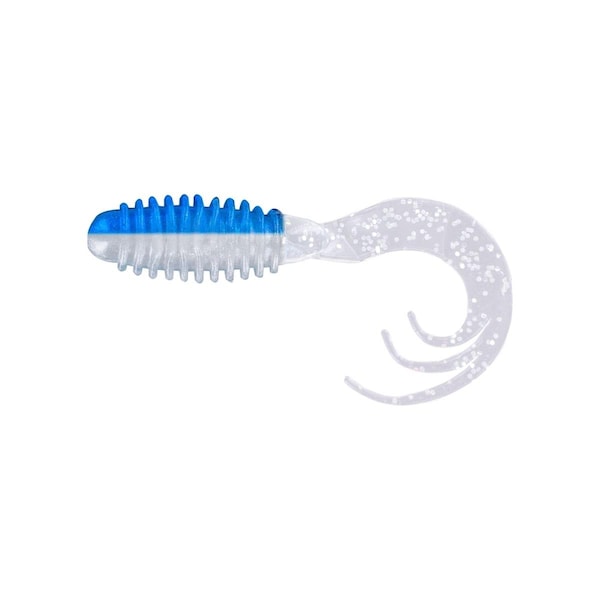 Big Bite Baits 2 in. Ring Triple Tip Grub Blue-N-Silver Fishing Lure, 10PK - RTTG226