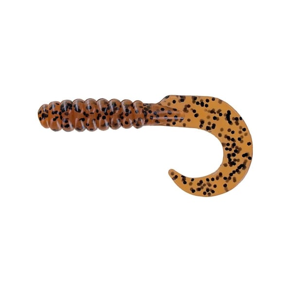 Big Bite Baits 2 in. Curl Tail Grub Pumpkinseed Fishing Lure, 10PK - CTG220