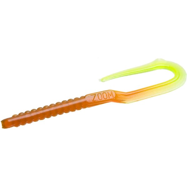 Zoom Bait 6 in. U-Tale Worm in Motoroil Chartreuse, 20PK - 001-06