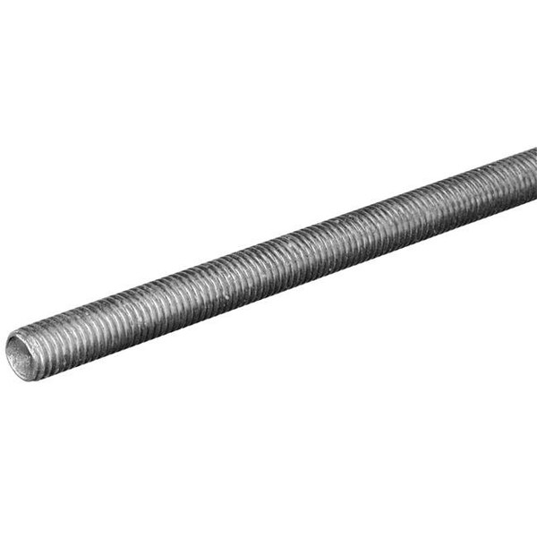 Steelworks Boltmaster Steelworks .63in. X 12in. Threaded Rod NC Zinc 11031 Pack of  3 - 11031