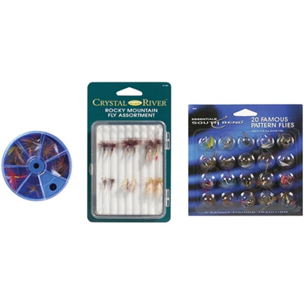 South Bend Clutch Flies Famous Assorted, 20PK, 20PK - 530232