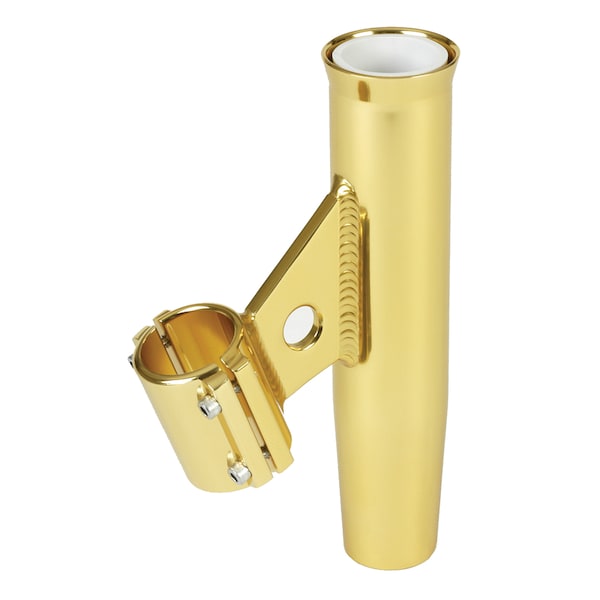 Lees Tackle Clamp-On Rod Holder Gold Aluminum Vertical Pipe Size No 2 - RA5002GL