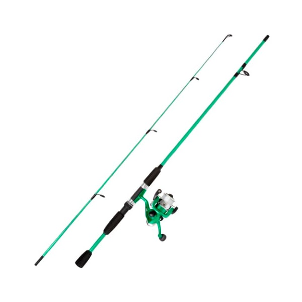 Leisure Sports Fishing Rod and Reel Combo, Spinning Reel, Gear for Bass and Trout Fishing, Great for Kids, Green - 958638ILK