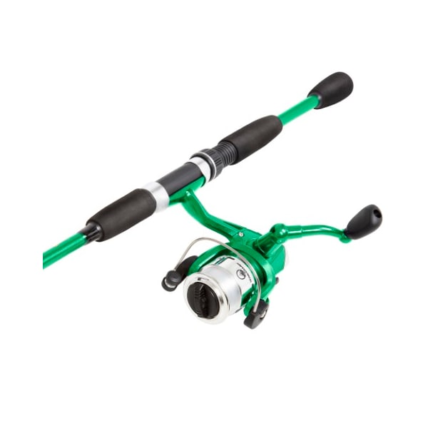 Leisure Sports Fishing Rod and Reel Combo, Spinning Reel, Gear for Bass and Trout Fishing, Great for Kids, Green - 958638ILK