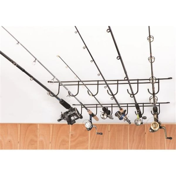 Rack Em Racks RackEm Racks 7008 Overhead 6 Rod Fishing Rod Rack - 7008