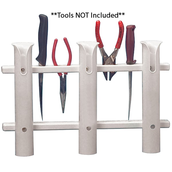 Taco Marine 3-Rod Poly Rod Rack - White - P03-063W