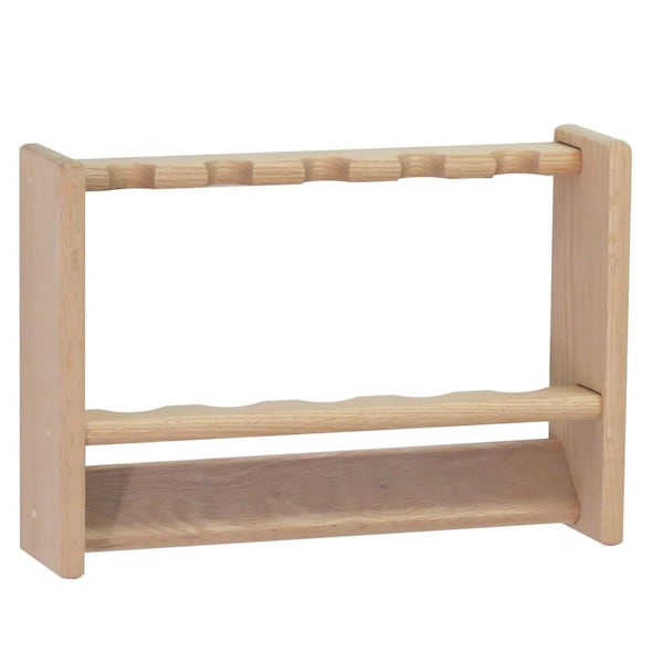 Wooden Mallet 5 Fishing Rod Rack Unfinished - PRF5UN