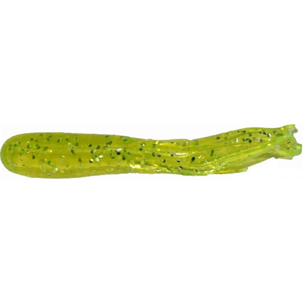 Bola 1.5 in. Crappie Tube, Chartreuse Sparkle, 10PK - BO2977161