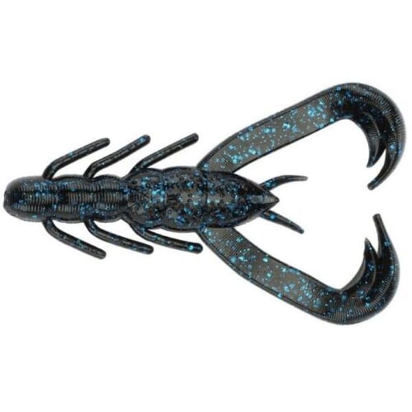 V&M 4 in. Black & Blue Glitter Wild Craw Fishing Lure, 7PK - CWCBB7
