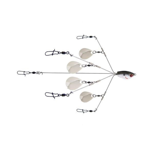 Pradco Lures Yum Yumbrella Flash Mob Junior Ultra light Colorado Blade Multi-Lure Rig - YUMBLC5TSNR