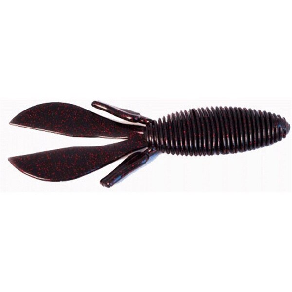 Missile Baits 3.65 in. Baby D Bomb, Black Red Flake - MBBD365-BLKR