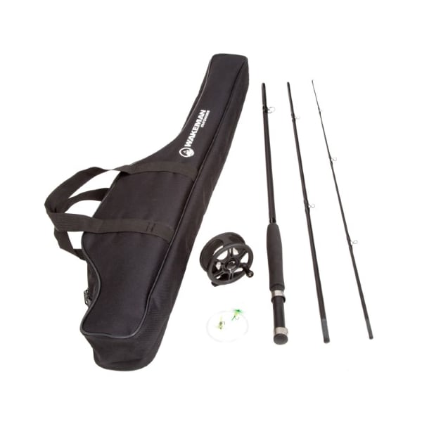 Leisure Sports Fishing Rod Combo Kit, Fishing Line and Carrying Case, Spinning Reel, Fly Fishing, for All Ages(Black) - 210176PMJ